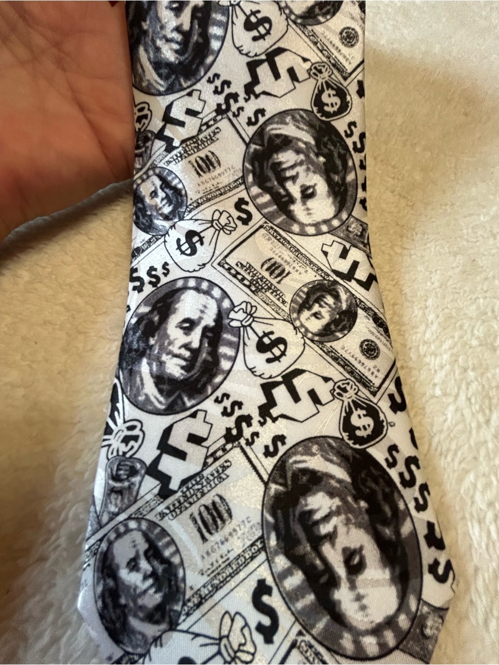 🎁3 for $30 - Novelty Money Print Necktie